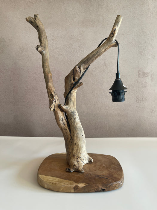 Duo floral et bois flotté