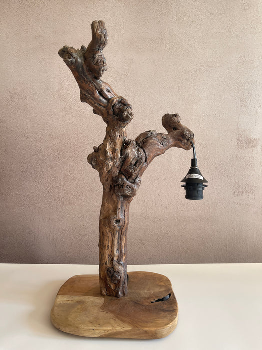 Duo floral et bois flotté