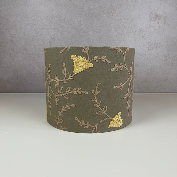 Embroidered floral fabric