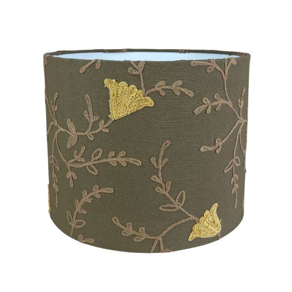 Embroidered floral fabric
